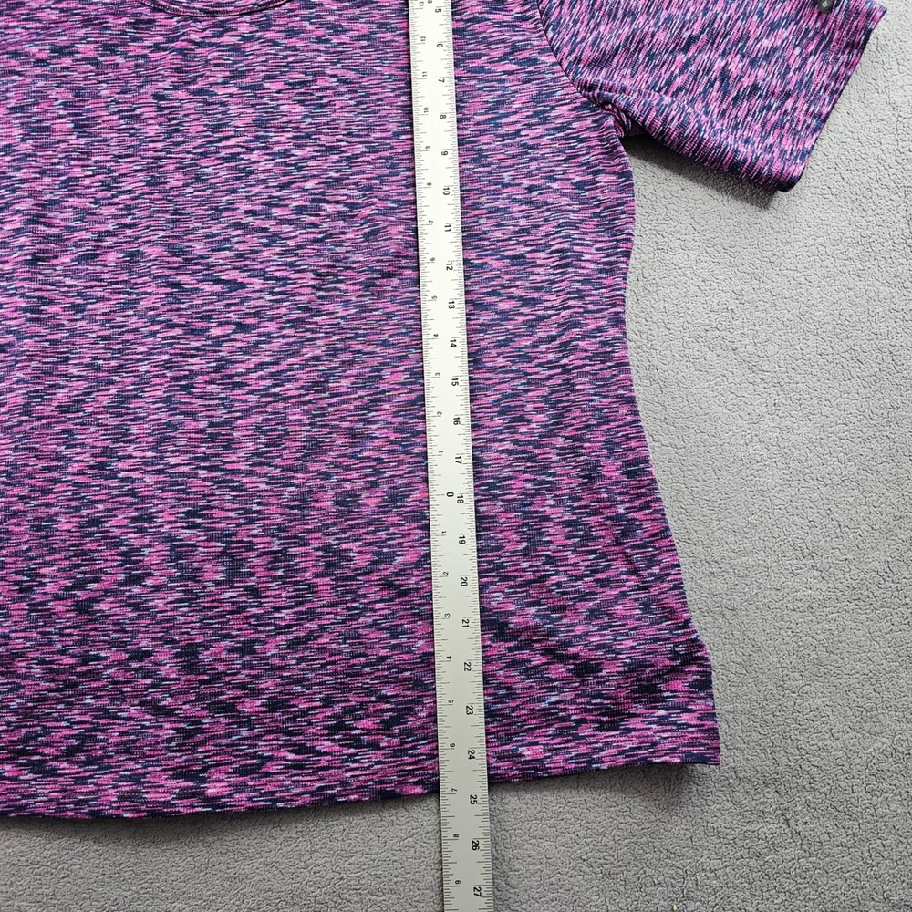 Columbia Tee Shirt Womens XXL Purple Space Dye Crew Neck Short Sleeve Pullover - Picture 3 of 9